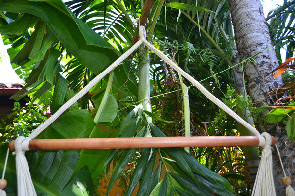 Hanging Hammock Chair With Macrame **Solid Color** Swing Chair Mission Hammocks - Mission Hammocks - 4