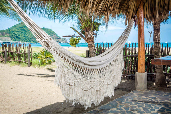 Macrame Hammock, Mayan Double Hammock Indoor/Outdoor Cotton Hammock - Mission Hammocks - Mission Hammocks