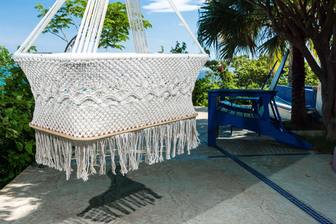Baby Hanging Bassinet, Hanging Cradle, Hanging Crib 100% Handmade Organic Cotton - Classic - Mission Hammocks