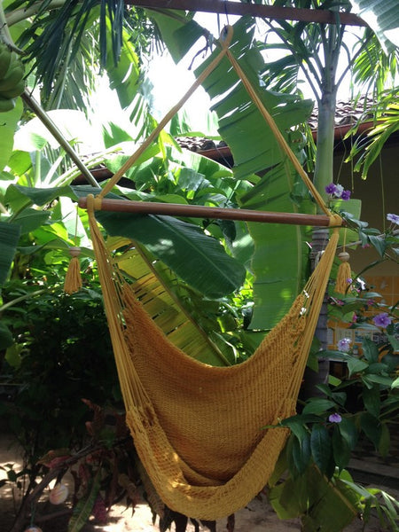 Mission Hammocks Hanging Hammock Chair Organic Cotton - Yellow - Mission Hammocks - 1