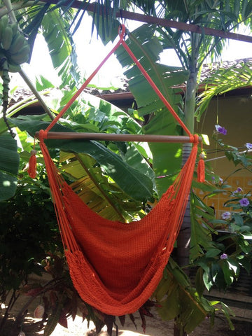 Mission Hammocks Hanging Hammock Chair Organic Cotton - Orange - Mission Hammocks - 1