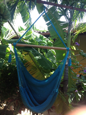 Mission Hammocks Hanging Hammock Chair Organic Cotton - Light Blue - Mission Hammocks - 1