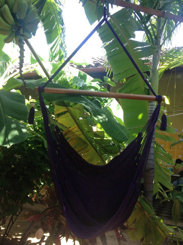 Mission Hammocks Hanging Hammock Chair Organic Cotton - Purple - Mission Hammocks - 1