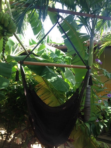 Mission Hammocks Hanging Hammock Chair Organic Cotton - Black - Mission Hammocks - 1