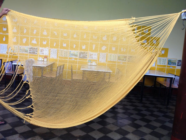Yellow Mayan Double Hammock Indoor/Outdoor Cotton Hammock - Mission Hammocks - Mission Hammocks - 2