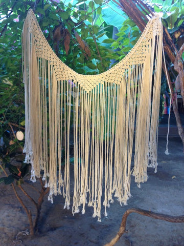 Macrame Curtains, Bohemain Tapestry, Boho Tapestry, Boho Wall Tapestry, Macrame Wall Art, Macrame Lace Curtains - Socially Positive! - Mission Hammocks - 1