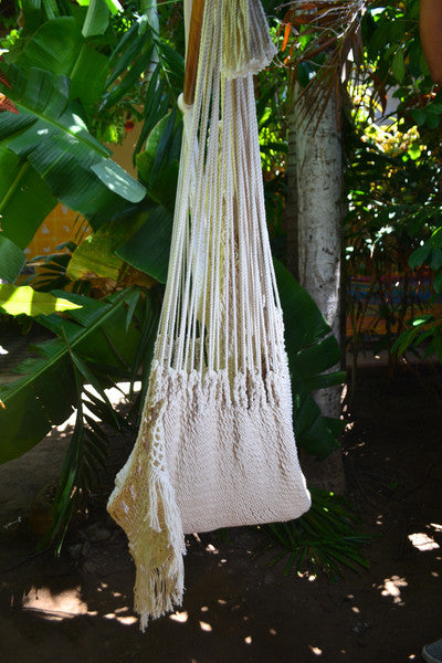 Hanging Hammock Chair With Macrame **Solid Color** Swing Chair Mission Hammocks - Mission Hammocks - 3