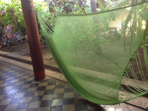 Light Green Mayan Double Hammock Indoor/Outdoor Cotton Hammock - Mission Hammocks - Mission Hammocks - 1