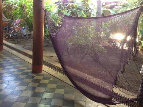 Purple Mayan Double Hammock Indoor/Outdoor Cotton Hammock - Mission Hammocks - Mission Hammocks - 1